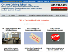 Tablet Screenshot of ottawadrivingschool.com